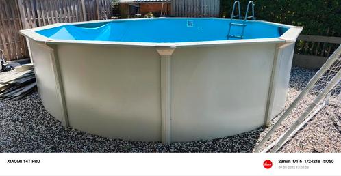 Stalen zwembad rond +- 5 m diepte tot 130cm, Tuin en Terras, Zwembaden, Zo goed als nieuw, Rond, Ophalen