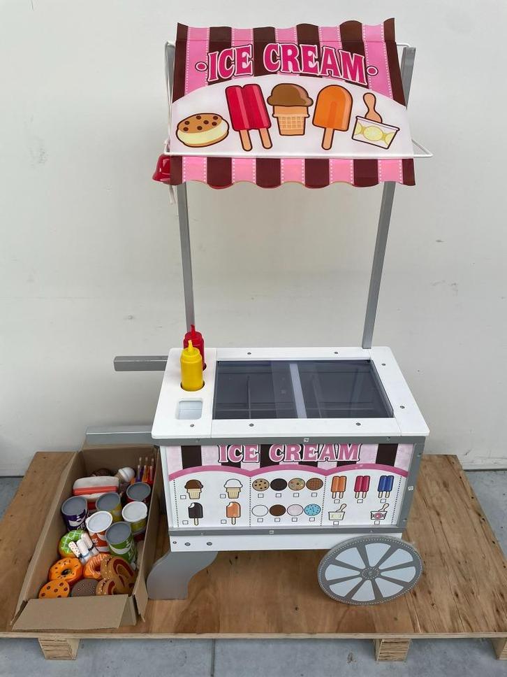 Melissa & Doug Houten karretje voor snacks en zoetigheden, Kinderen en Baby's, Speelgoed |Speelgoedvoertuigen, Zo goed als nieuw