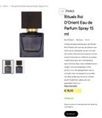 Rituals parfume heren 15 ml "NIEUW ", Ophalen of Verzenden, Nieuw