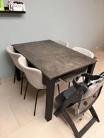 Uitschuifbare keuken tafel met 4 stoelen, Huis en Inrichting, Ophalen, Gebruikt