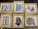 Set Egyptische papyrussen ingekaderd., Antiek en Kunst, Ophalen of Verzenden