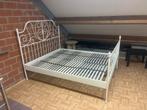 Ijzer bed ( wit ) met latten bodem, Ophalen, Wit
