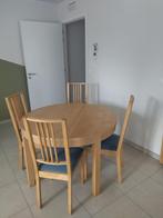 eettafel + 4 stoelen, Huis en Inrichting, Ophalen, Gebruikt, 100 tot 150 cm, Rond