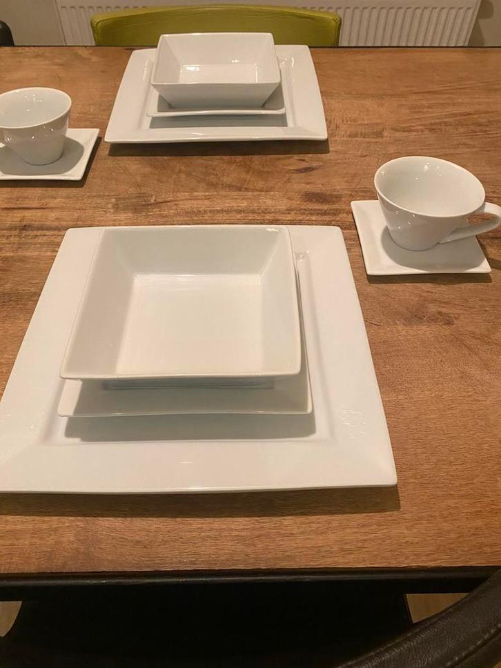 Cosy & Trendy Napoli Serviesset 40 delig 8 persoons Wit, Huis en Inrichting, Keuken | Servies, Zo goed als nieuw, Compleet servies