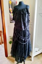 Rok gothic 'Raven' kant zwart + top in kant maat 40/42, Kleding | Dames, Raven, Ophalen of Verzenden, Zwart, Nachtkleding