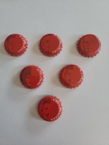 6 capsules met de afbeelding van de Rode Duivels beschikbaar voor biedingen