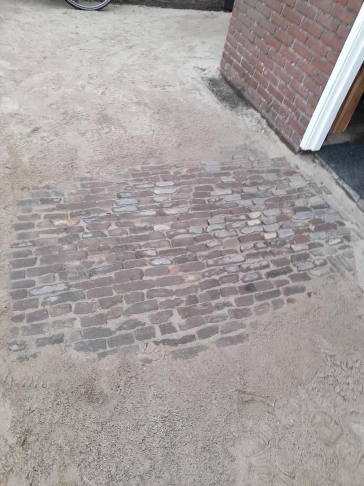 partij oude waaltjes 30 vierkante meter gebroken waalstenen, Tuin en Terras, Tegels en Klinkers, Gebruikt, 10 m² of meer, Ophalen