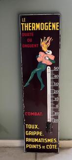 Emaille thermometer ' le thermogene - le thermogène ', Verzamelen, Merken en Reclamevoorwerpen, Ophalen, Zo goed als nieuw, Reclamebord