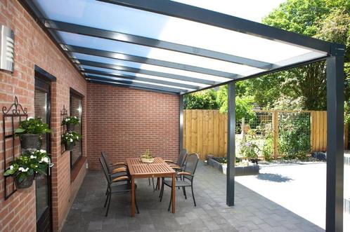 Carport Terrasoverkappingen en glazen schuifwanden veranda, Jardin & Terrasse, Verrières, Neuf, Véranda, Enlèvement ou Envoi