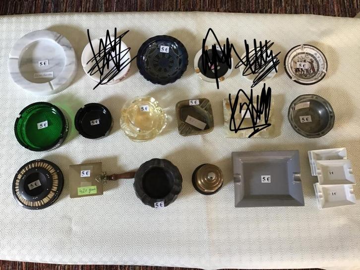 23 asbakken aan slechts 5 euro per asbak, Antiek en Kunst, Curiosa en Brocante, Ophalen of Verzenden