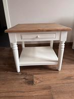 ÇARLOW bijzettafel m. eik/els ant wit L60xB60xH50, Ophalen, Zo goed als nieuw