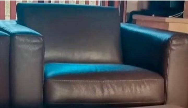 Tijdloze Designe Lederen Salon. Driedelig!, Maison & Meubles, Canapés | Salons, Comme neuf, Banc droit, Autres dimensions, 150 à 200 cm