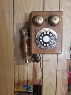 Vintage houten wandtelefoon, Ophalen of Verzenden