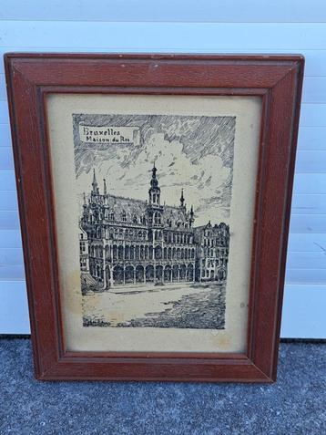 gravure bruxelles maison du roi signe auguste de roisin beschikbaar voor biedingen