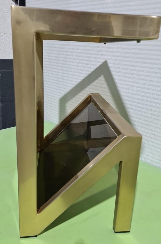 Belgo Chrom bijzettafeltje / tijdschriftenhouder, '70s, Huis en Inrichting, Woonaccessoires | Krantenbakken en Lectuurbakken, Gebruikt