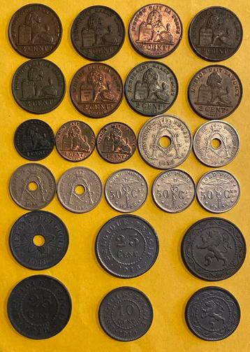 Verzameling munten van Koning Albert 1 van België. beschikbaar voor biedingen