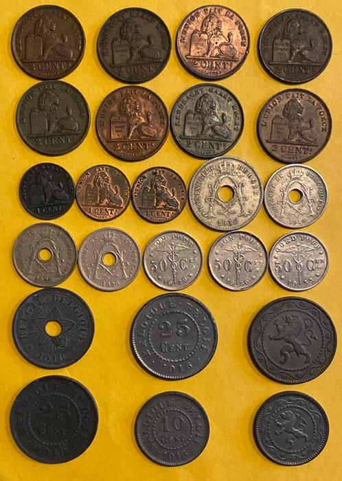 Verzameling munten van Koning Albert 1 van België., Postzegels en Munten, Munten | België, Ophalen of Verzenden