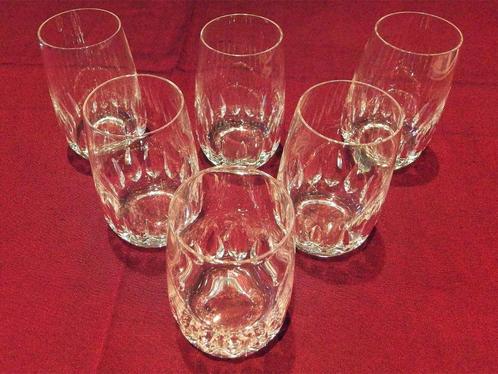 Set van 6 luxe kristalglazen., Maison & Meubles, Cuisine | Vaisselle, Comme neuf, Verre ou Verres, Verre, Enlèvement