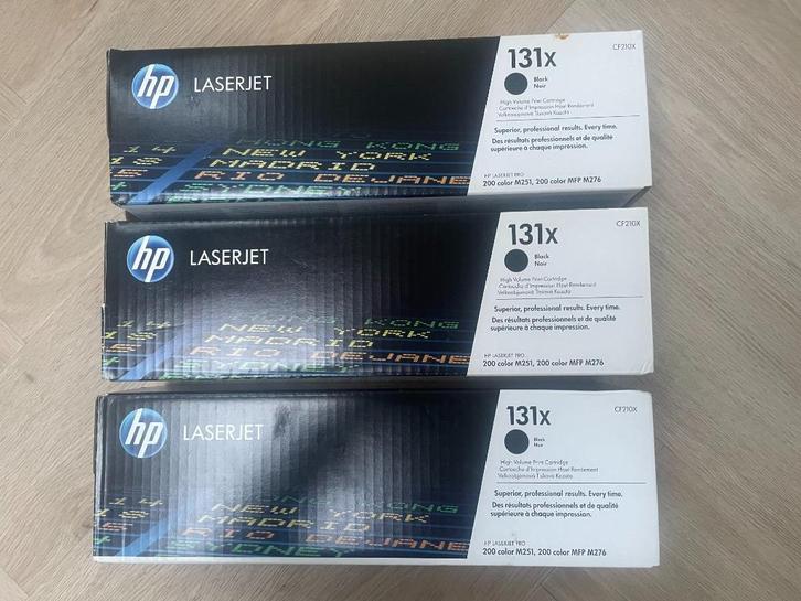 Nog 2 nieuwe toners HP CF210X zwart (HP 131X) grote capacity, Computers en Software, Printerbenodigdheden, Nieuw, Toner, Ophalen of Verzenden