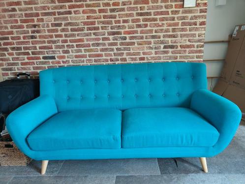 Toffe zetel, Huis en Inrichting, Stoelen, Gebruikt, Eén, Stof, Blauw, Ophalen