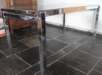 Vintage design tafel, chroom, 70's, 8 -10 personen, Antiek en Kunst, Ophalen