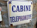 Ancienne plaque émaillée CABINE TÉLÉPHONIQUE Email Labord, Enlèvement ou Envoi, Utilisé