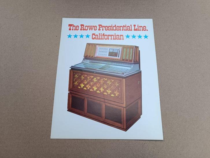 Flyer: Rowe-AMi MM5/ Californian (1971) jukebox, Verzamelen, Automaten | Jukeboxen, Ami, Verzenden