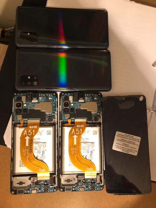 2x Samsung Galaxy A51 voor onderdelen, Telecommunicatie, Mobiele telefoons | Toebehoren en Onderdelen, Niet werkend, Samsung, Bescherming