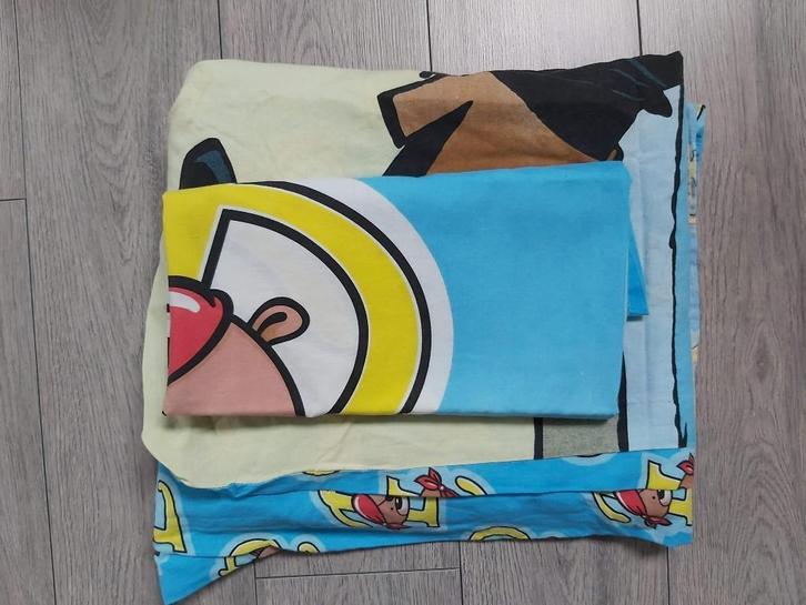 1-persoonsdekbed Piet Piraat (katoen), Kinderen en Baby's, Kinderkamer | Beddengoed, Gebruikt, Dekbedovertrek, Blauw, Jongetje of Meisje