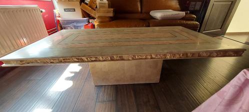 Woonkamertafel (gemarmerde stijl), Huis en Inrichting, Tafels | Salontafels, Gebruikt, Minder dan 50 cm, 50 tot 100 cm, 100 tot 150 cm