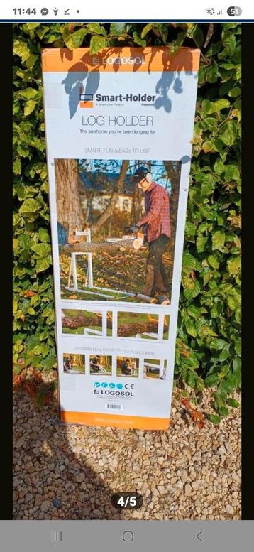 Zaagbok boomstam houder beschikbaar voor biedingen