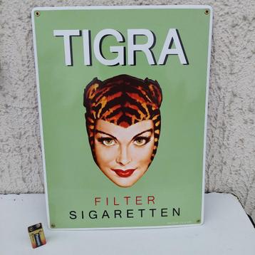 GEËMAILLEERDE BORD SIGARETTEN TIGRA A. SEYS EMAIL BELGE 1989 beschikbaar voor biedingen