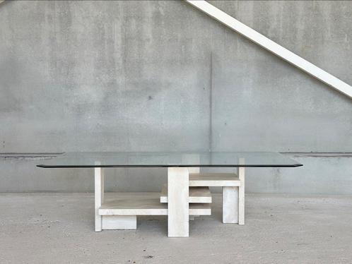 Travertine coffeetable door Willy Ballez, Antiek en Kunst, Antiek | Meubels | Tafels, Ophalen