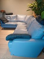 Canapé d'angle en cuir bleu 2,5 x 2 m, Maison & Meubles, Canapés | Coins salons complets, Enlèvement, Utilisé, Modern