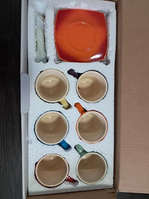 Service à café complet tasses, sous-tasses et cuillers, Antiek en Kunst, Antiek | Servies compleet, Ophalen of Verzenden