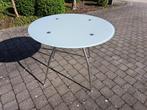 Ronde, mat witte, glazen tafel (diameter 100 cm), 50 à 100 cm, Rond, 50 à 100 cm, Enlèvement