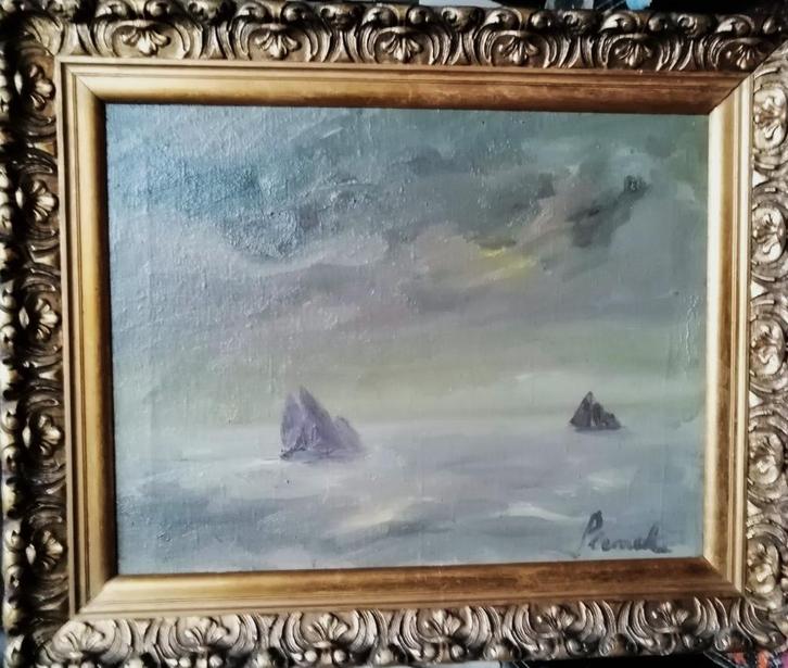 Constant Permeke '' Avond op zee'' olieverf op doek., Antiek en Kunst, Kunst | Schilderijen | Klassiek, Verzenden