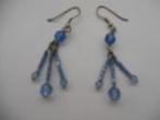 Boucles d'oreilles perles bleues claires - neuves, Bleu, Pendantes, Enlèvement ou Envoi, Neuf