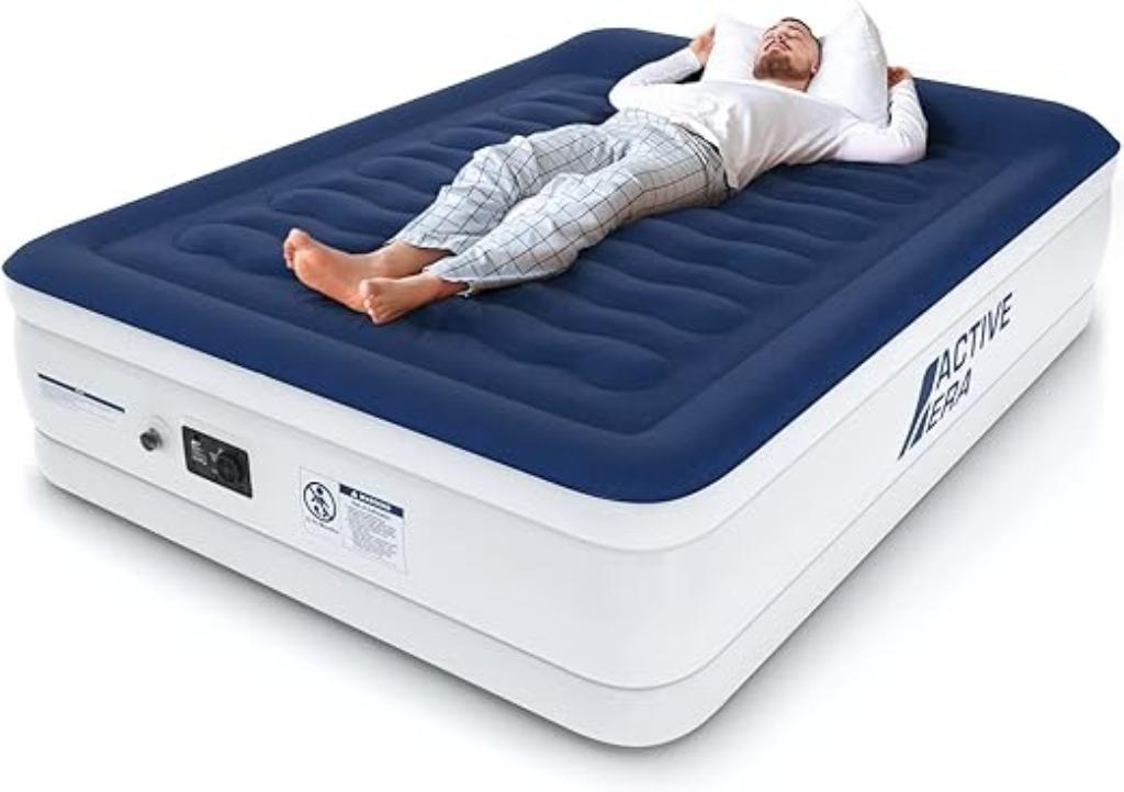 Matelas gonflable pour 2 personnes | pour le camping, Caravanes & Camping, Matelas pneumatiques, Neuf, 2 personnes, Pompe intégrée