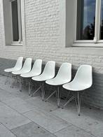 Set van 6 Eames Vitra DSR stoelen, Huis en Inrichting, Stoelen, Ophalen, Gebruikt, Wit, Design