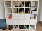 Armoire Ikea Kallax 25 compartiments avec portes, Maison & Meubles, Avec porte(s), Comme neuf, Enlèvement ou Envoi