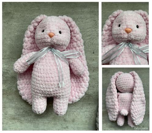 Knuffel ‘Snuggle Konijn mini’ Pink (Handmade - Gehaakt), Hobby & Loisirs créatifs, Tricot & Crochet, Neuf, Crochet, Enlèvement ou Envoi
