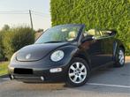 VW NEW BEETLE CABRIO 1.9TDI 100CV ELEGANCE VERWARMD LEER, Auto's, 4 cilinders, Cabriolet, Zwart, Leder