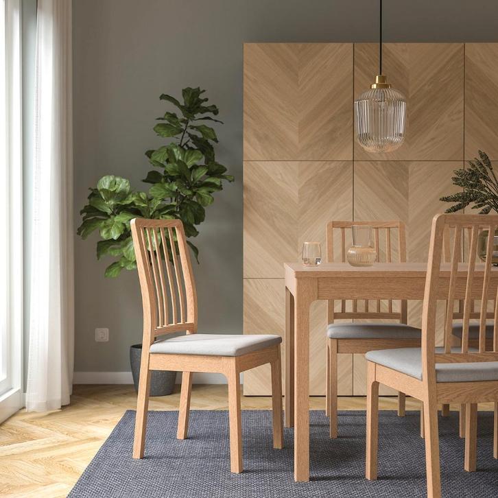 Ensemble IKEA EKEDALEN – table + 4 chaises – très bon état, Huis en Inrichting, Complete eetkamers, Zo goed als nieuw, 4 tot 6 stoelen