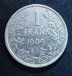 1 frank VL 1909 (Th zonder punt) - Leopold II, Postzegels en Munten, Verzenden, Zilver, Losse munt
