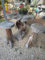 Vol houten tuinset, Tuin en Terras, Tuinsets en Loungesets, Ophalen, Zo goed als nieuw, Tuinset