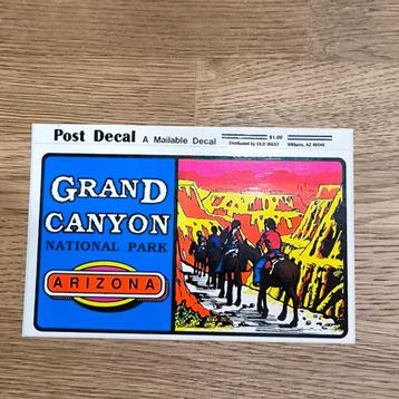Grand Canyon National Park Arizona - post decal beschikbaar voor biedingen