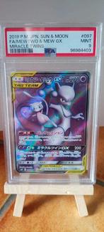 2019 PSA 9 MINT - Mewtwo and Mew GX Miracle Twins 097, Enlèvement ou Envoi, Comme neuf, Autres types, Foil