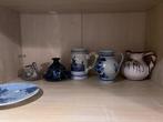 Lot vazen en decoratie, Minder dan 50 cm, Blauw, Gebruikt, Ophalen of Verzenden