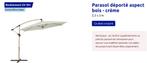 Parasol blanc crème 3 m x 2,5 m, Jardin & Terrasse, Neuf, Enlèvement, 2 à 3 mètres, Parasol sur pied